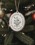 Luke 12:27 Wildflowers Scripture Ornament – Wooden Christian Christmas Décor