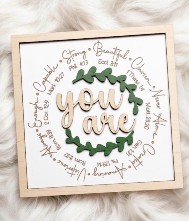 Christian Wall Art “You Are” Scripture Sign