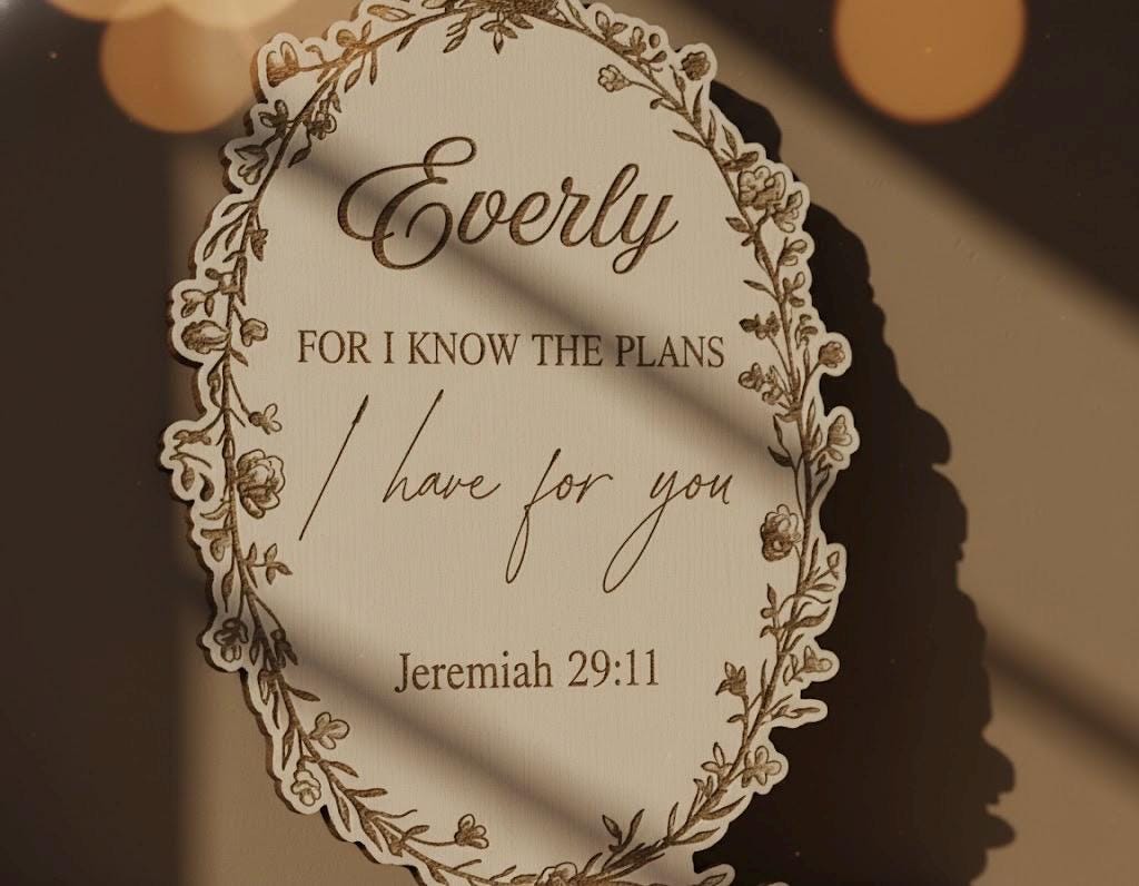 Jeremiah 29:11 Scripture Sign – Personalized Christian Wall Décor
