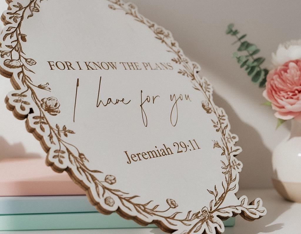 Jeremiah 29:11 Scripture Sign – Personalized Christian Wall Décor