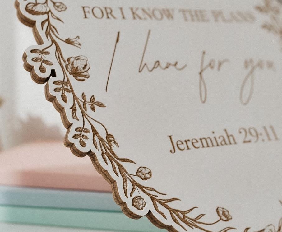 Jeremiah 29:11 Scripture Sign – Personalized Christian Wall Décor