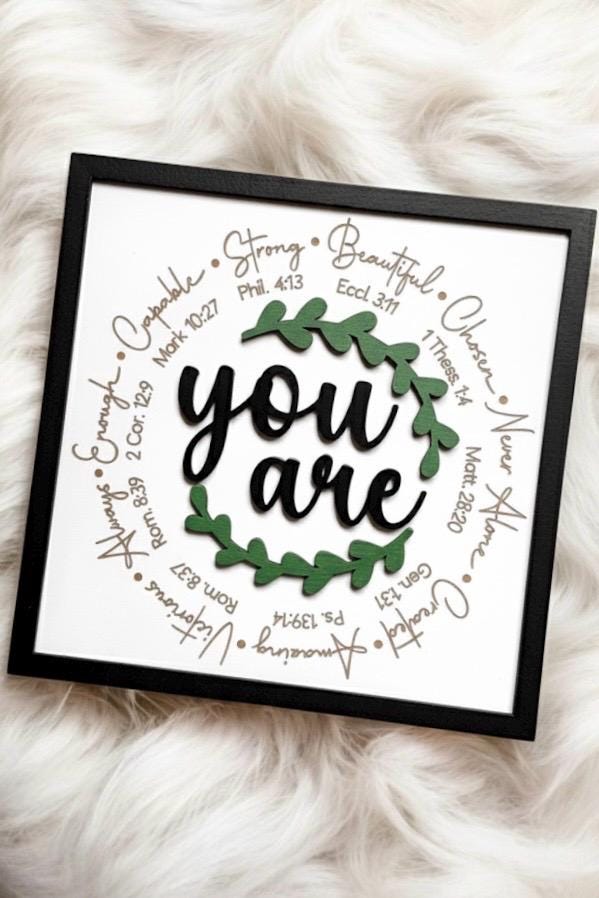 Christian Wall Art “You Are” Scripture Sign