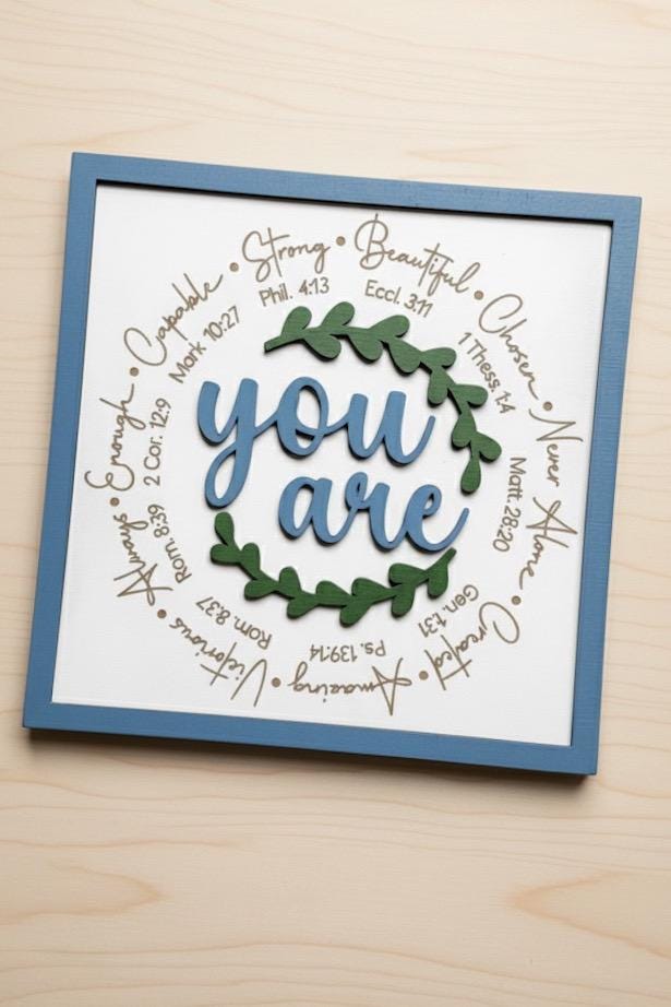 Christian Wall Art “You Are” Scripture Sign