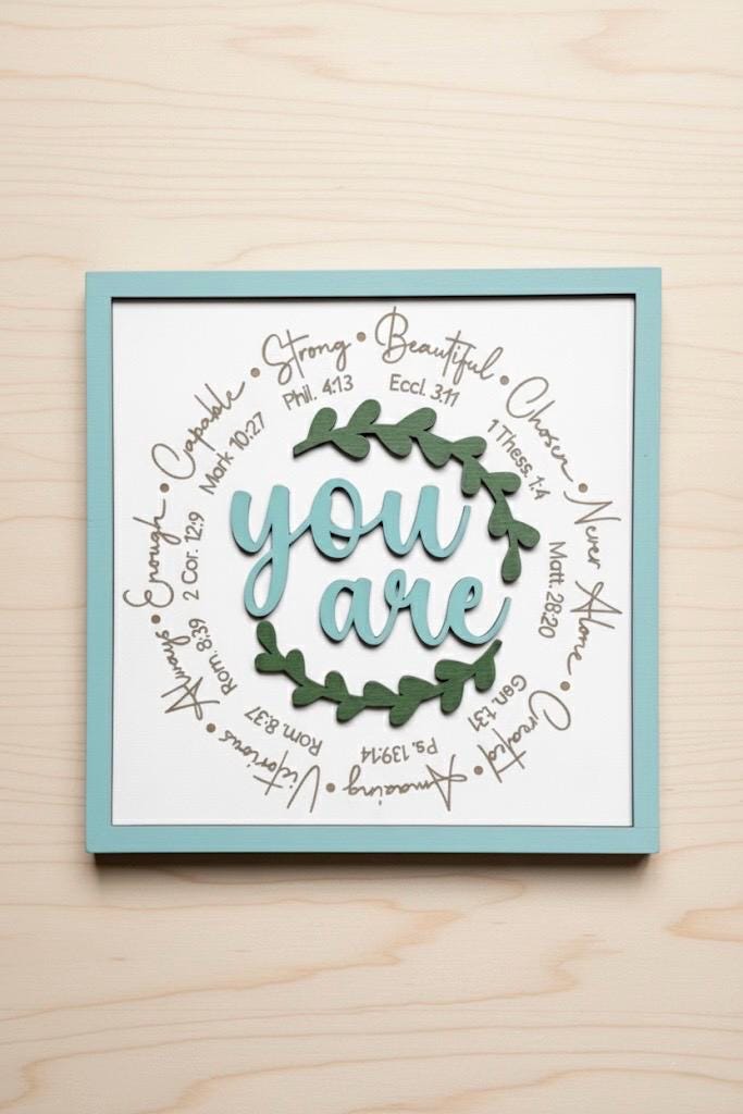 Christian Wall Art “You Are” Scripture Sign