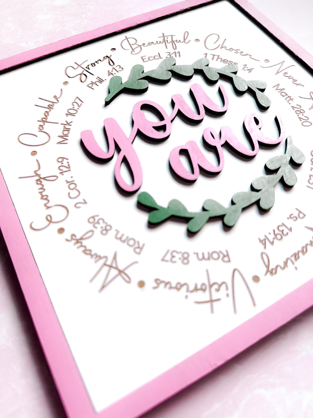 Christian Wall Art “You Are” Scripture Sign