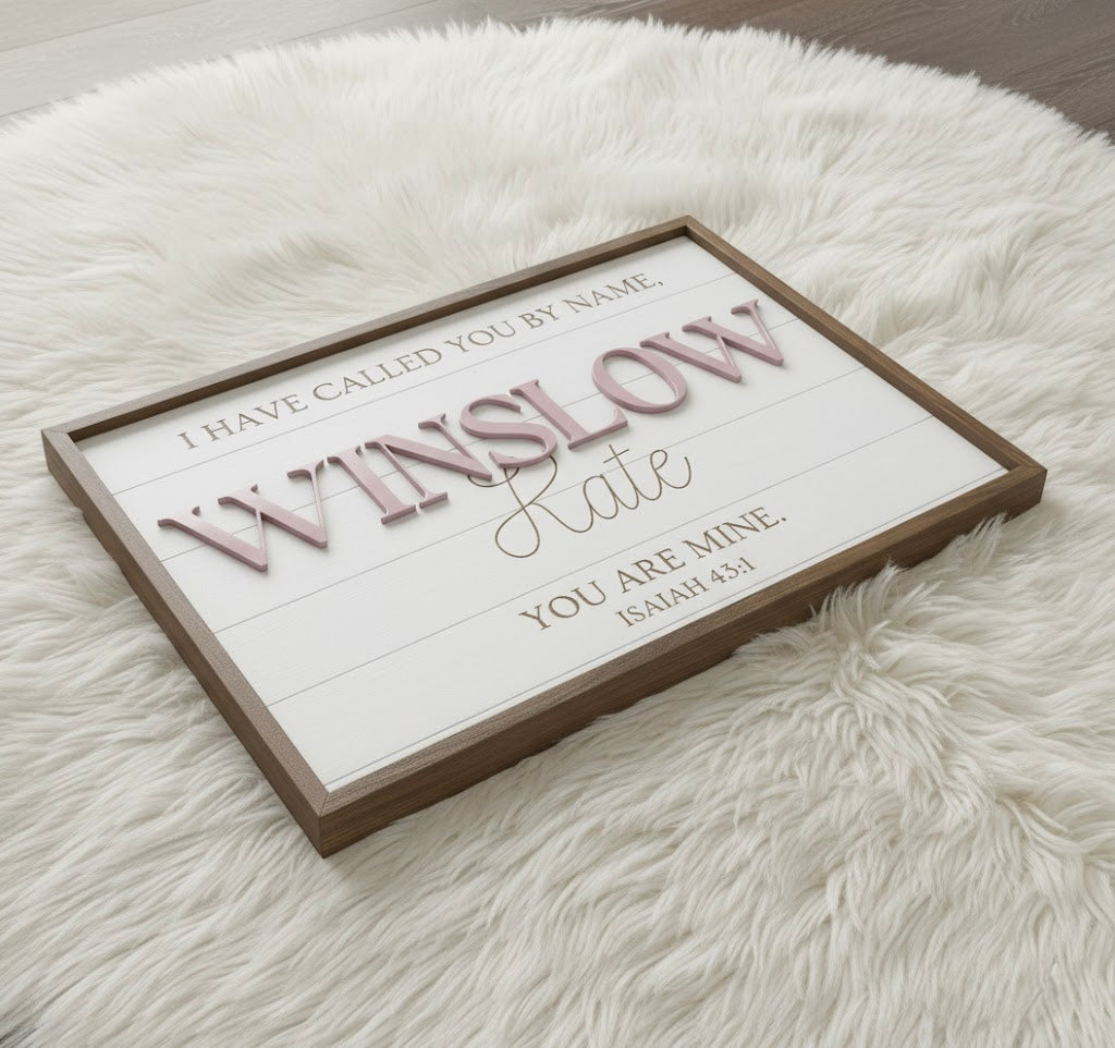 "Called By Name" Custom Scripture Name Sign