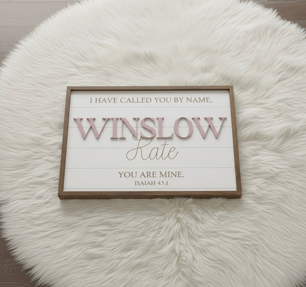 "Called By Name" Custom Scripture Name Sign