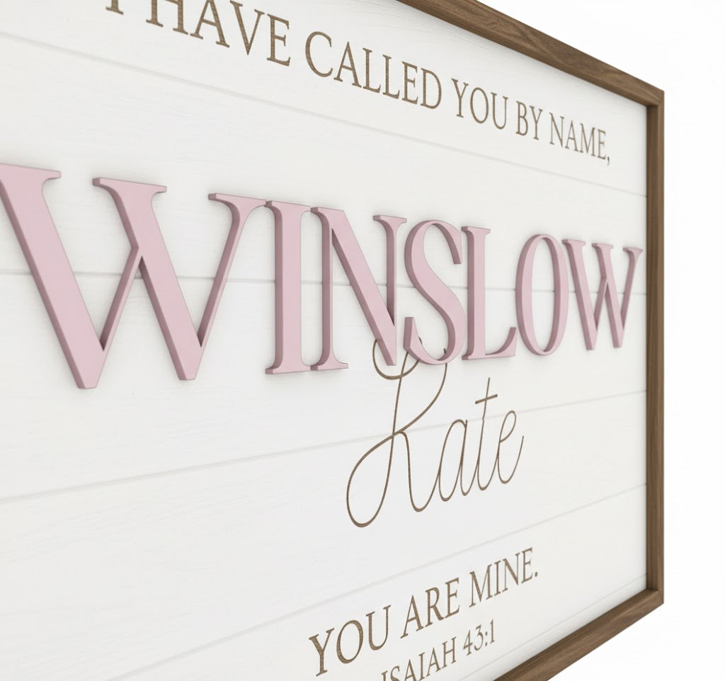 "Called By Name" Custom Scripture Name Sign