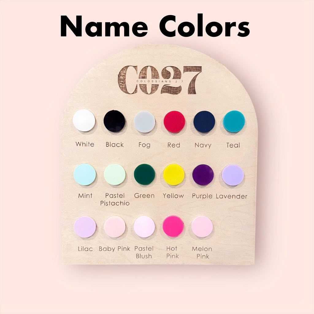 Personalized Wooden Baby Name Sign with Chiffon Bow