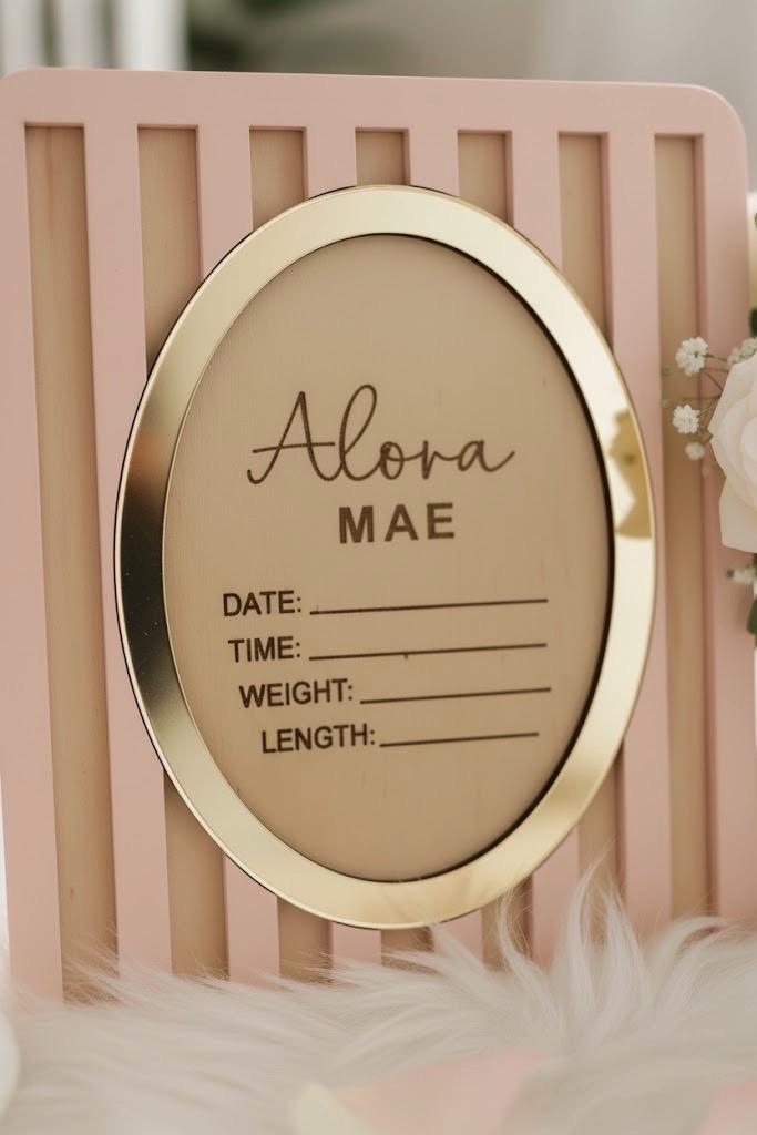 Alora Heirloom Birth Stat Sign