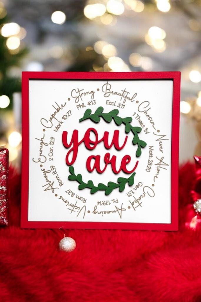 Christian Wall Art “You Are” Scripture Sign