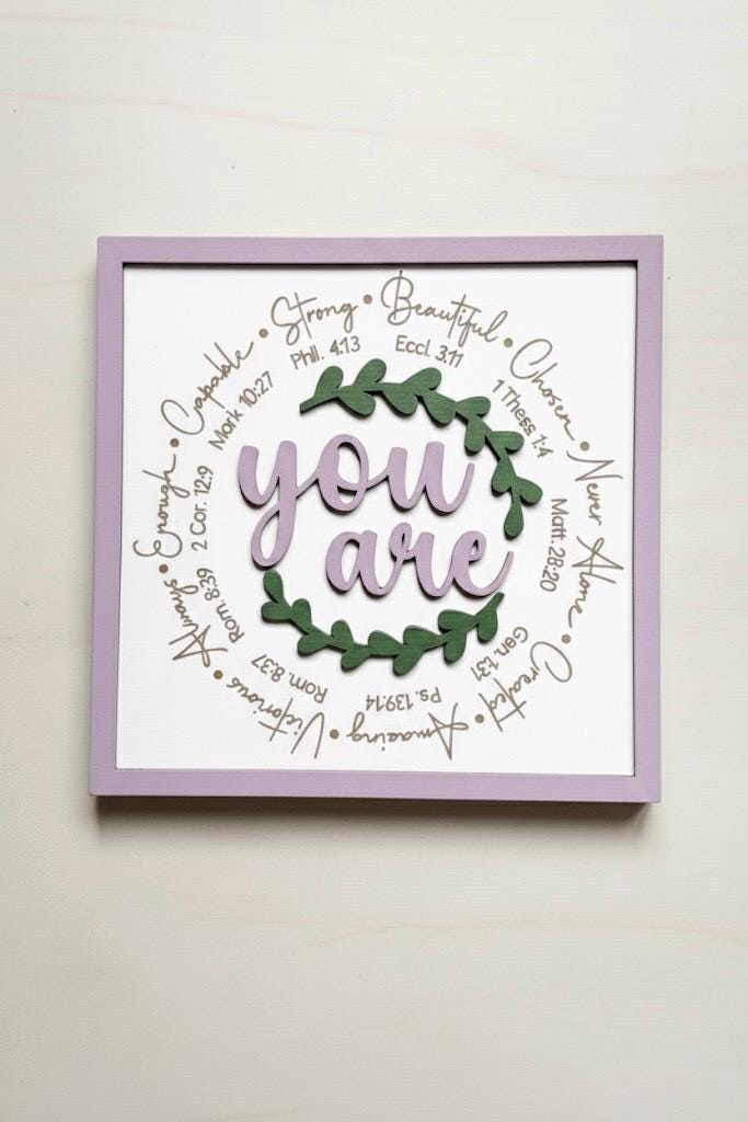 Christian Wall Art “You Are” Scripture Sign