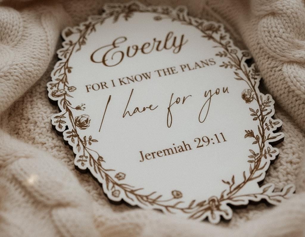 Jeremiah 29:11 Scripture Sign – Personalized Christian Wall Décor