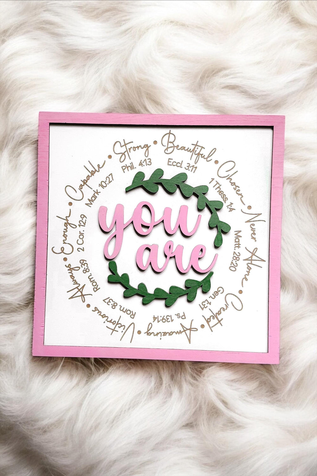 Christian Wall Art “You Are” Scripture Sign