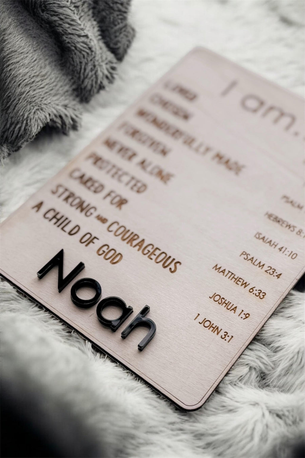 Christian Kids “I Am” Scripture Affirmation Sign